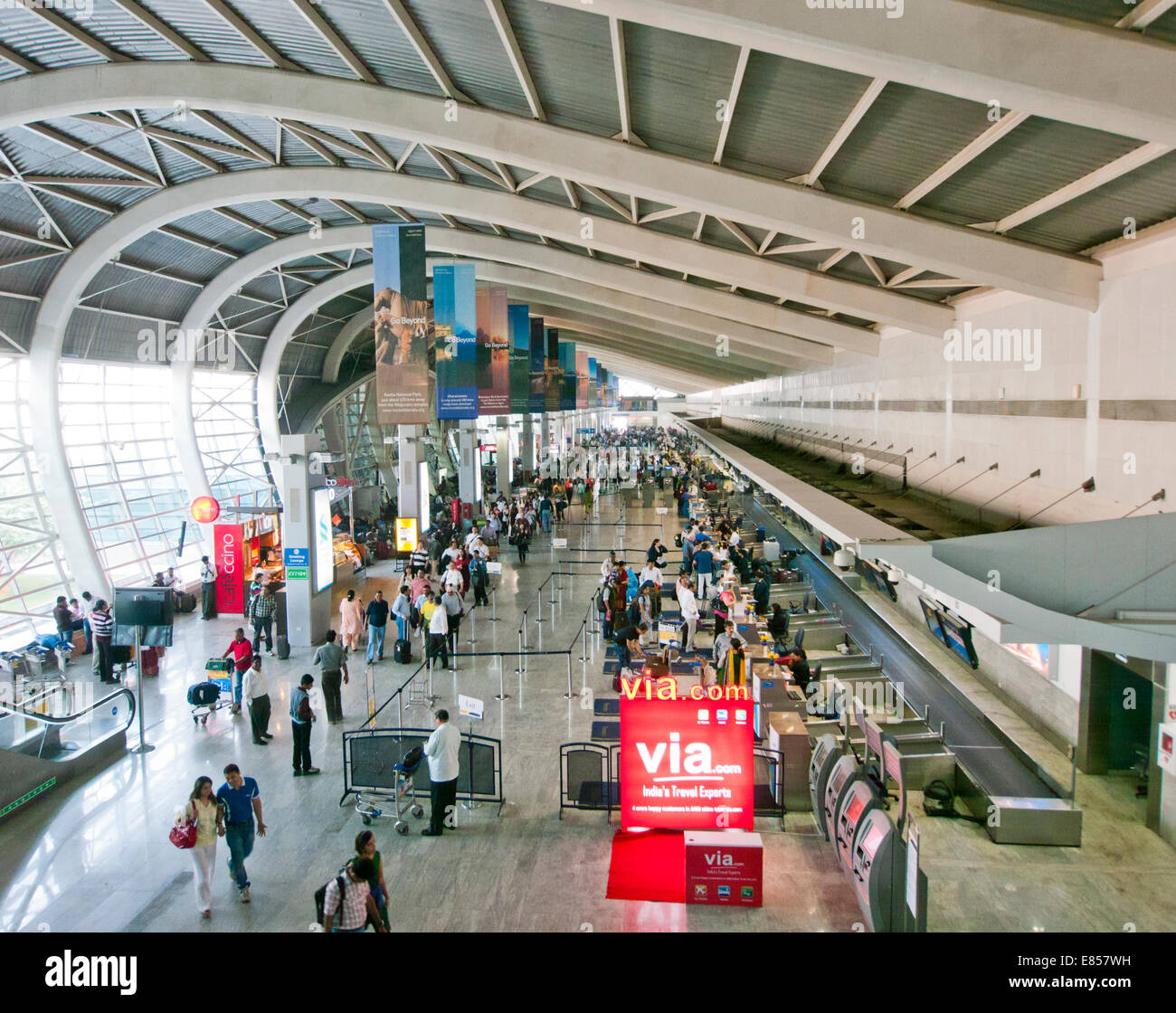 La hall de départ à l'aéroport de Chhatrapati Shivaji de Mumbai Inde Banque D'Images