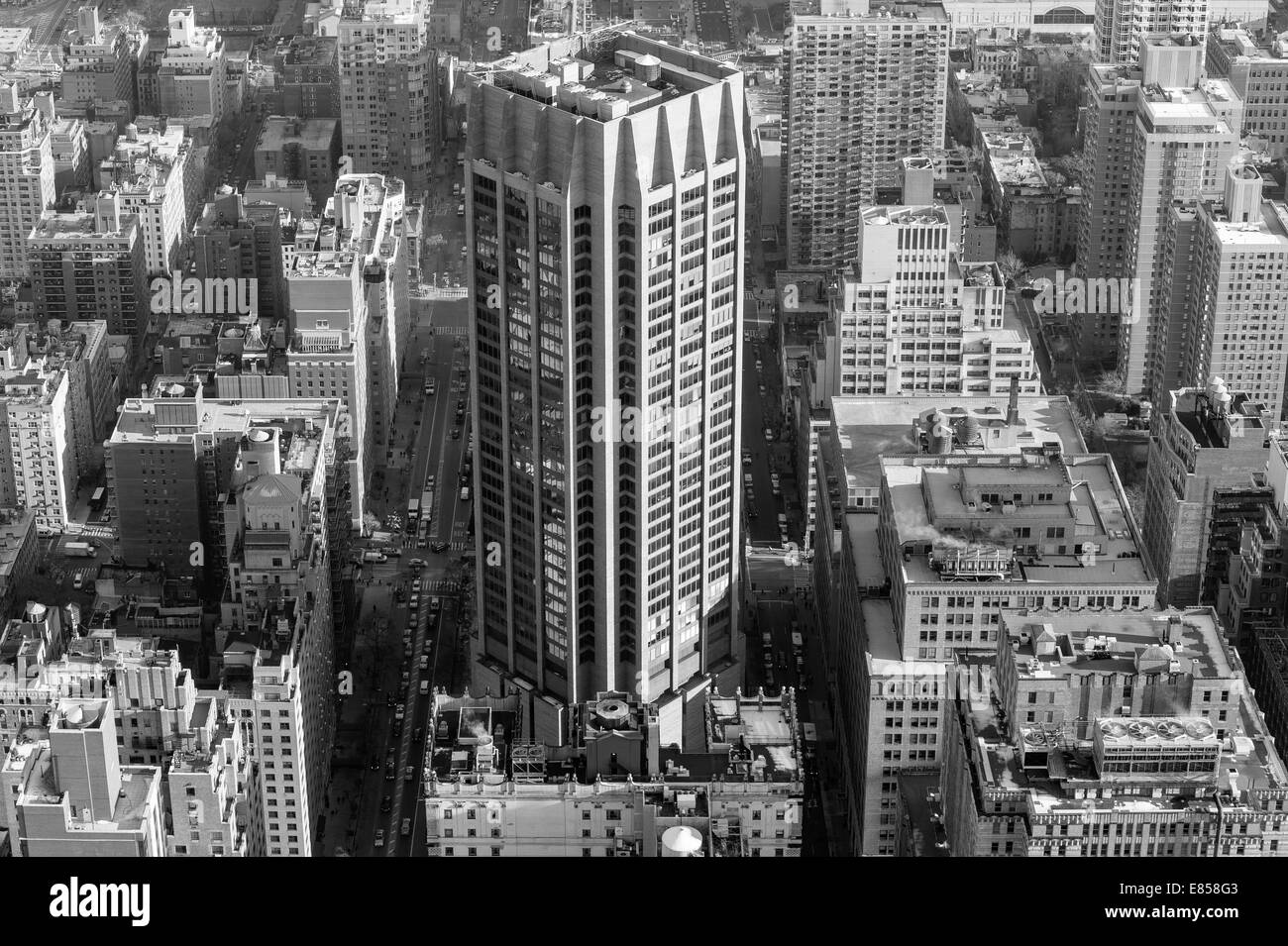 Vue depuis l'Empire State Building, Manhattan, New York City, New York, USA Banque D'Images