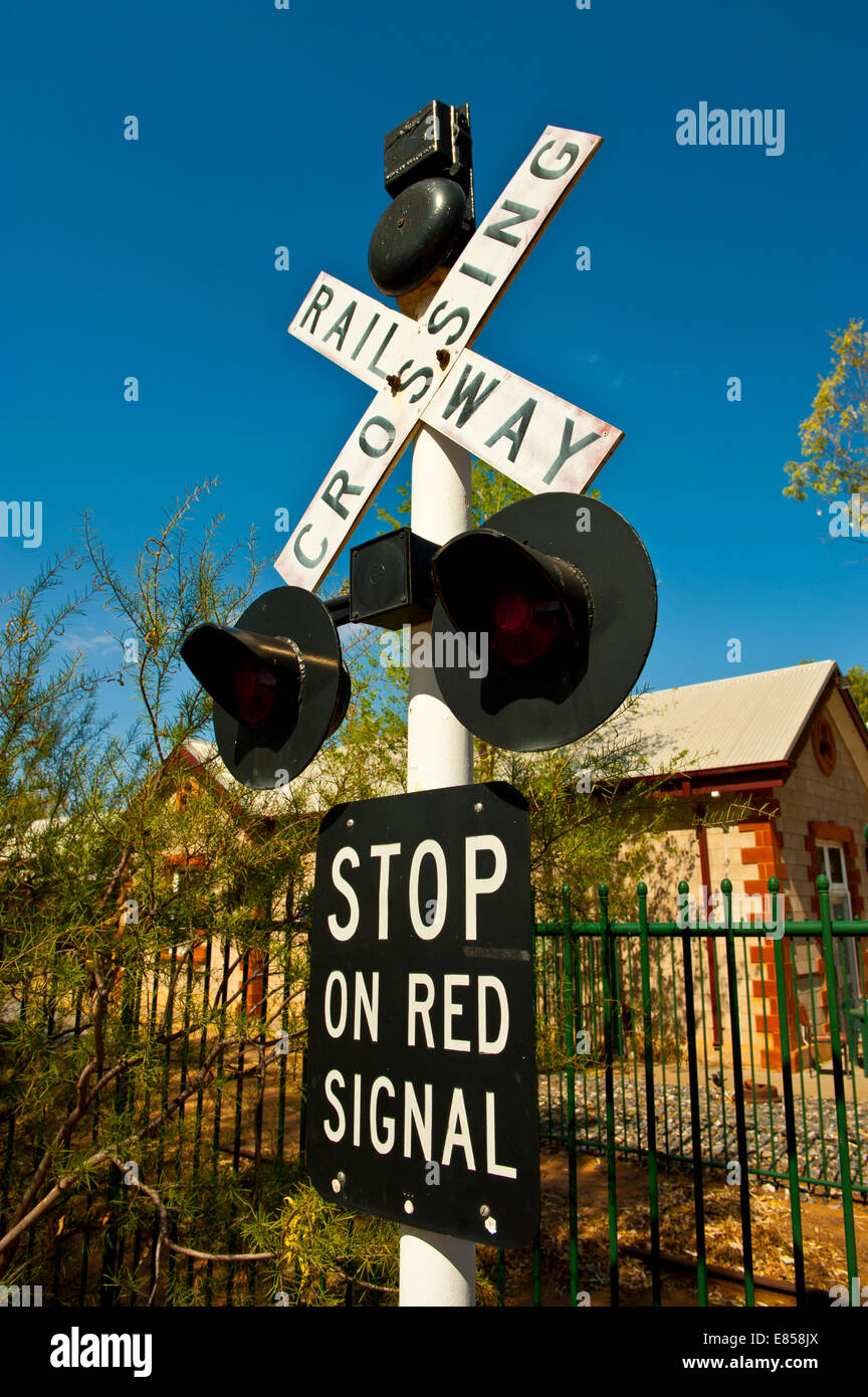 Old Ghan Heritage Railway et du Musée, l'Alice Springs, Territoire du Nord, Australie Banque D'Images
