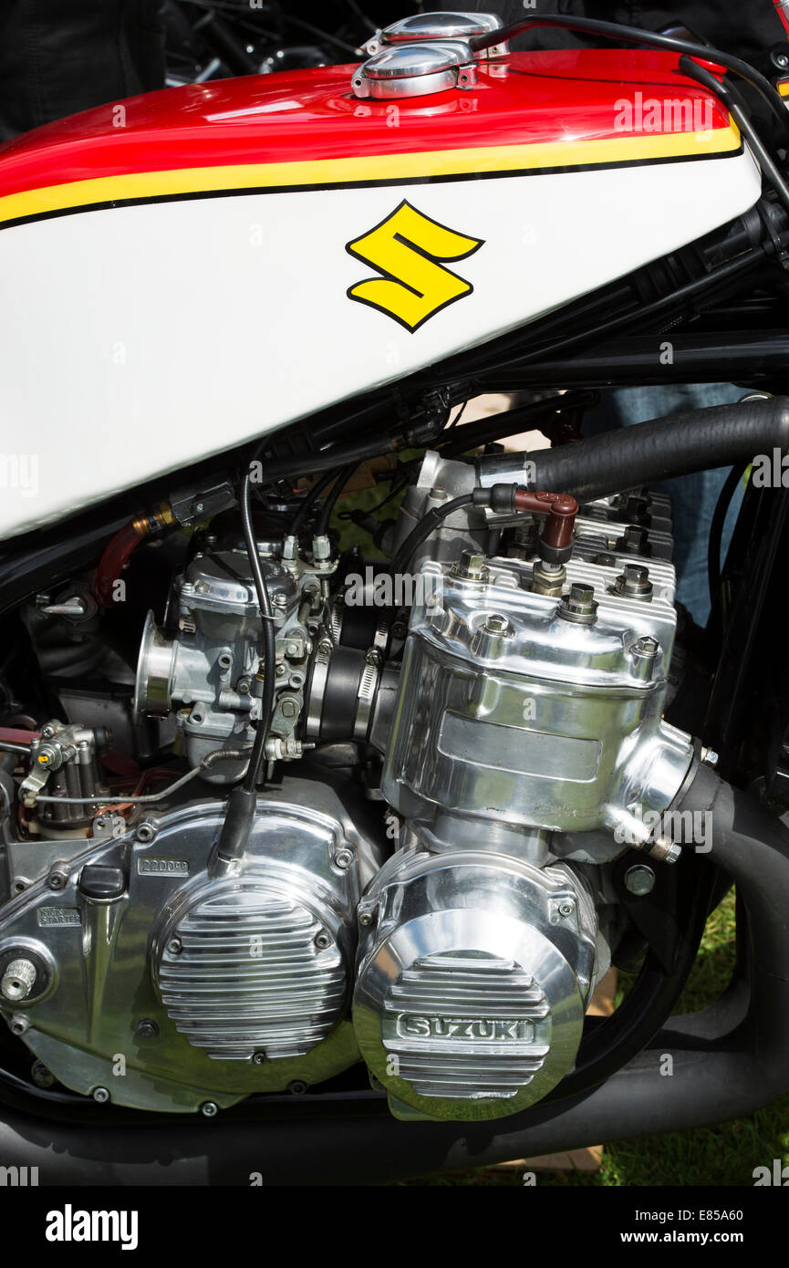 Suzuki. Détail moteur Moto Sports personnalisés Banque D'Images