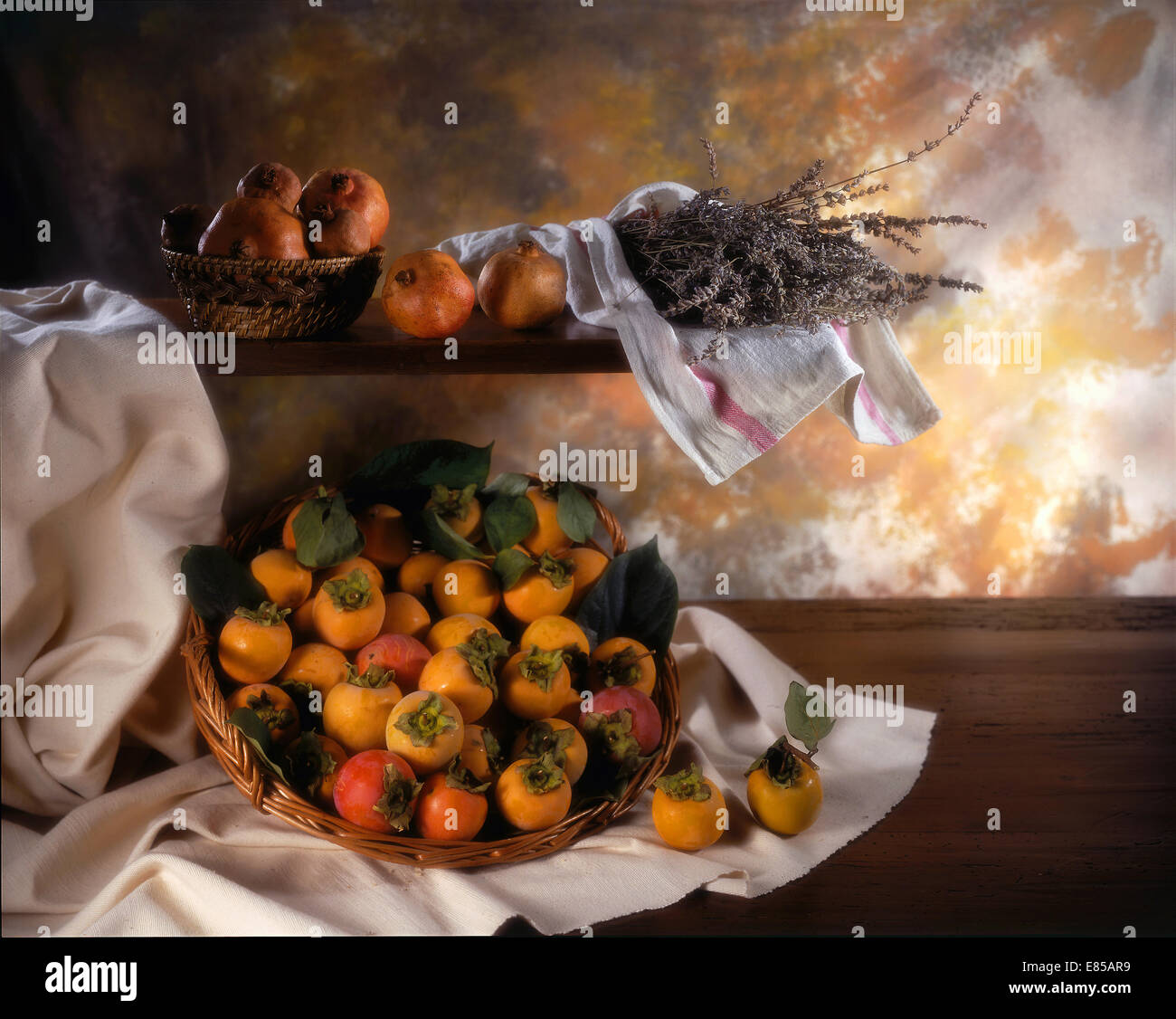 Kaki fruit d'automne Banque D'Images