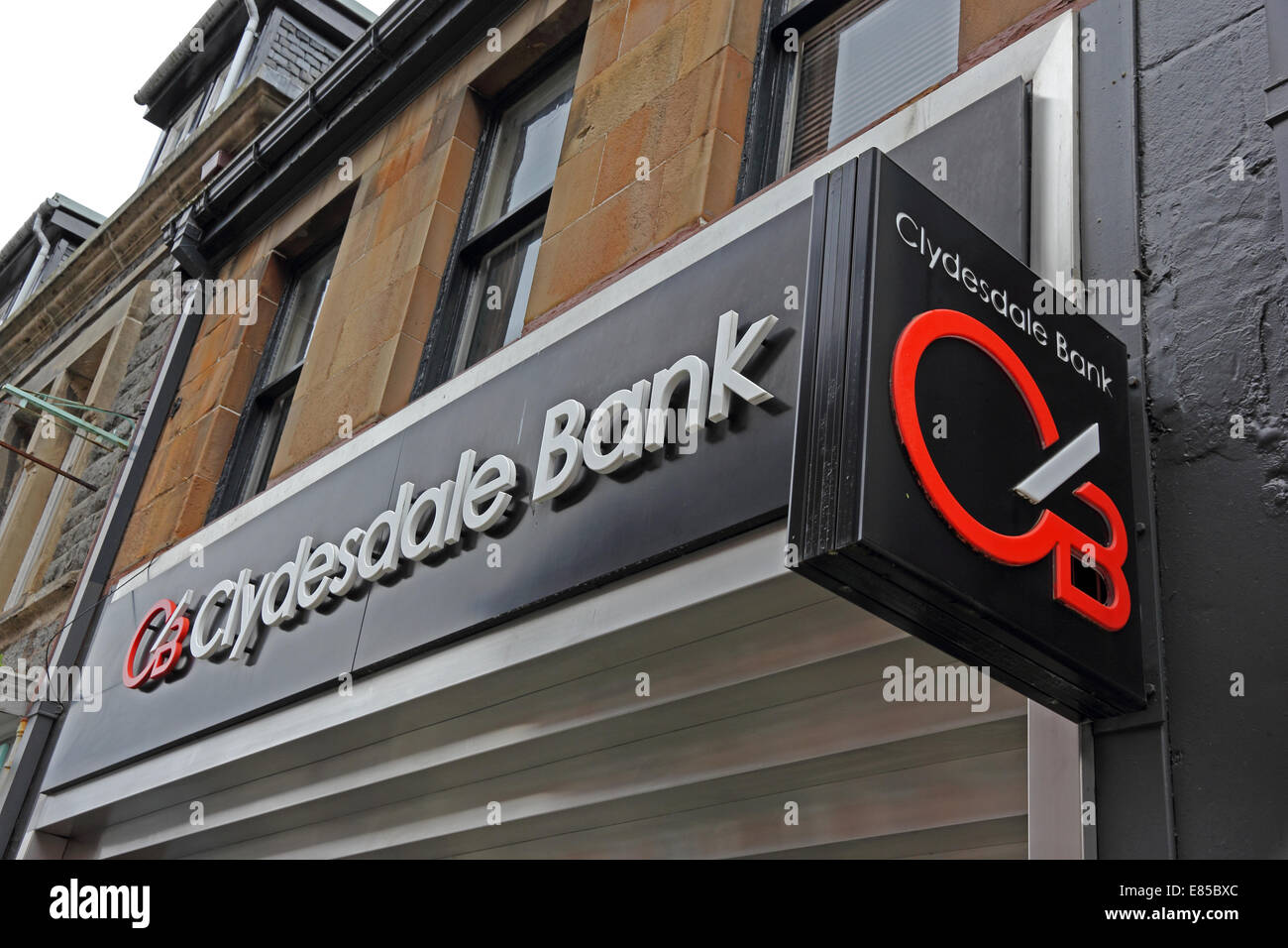 Plus de signes de la direction générale de Clydesdale Bank, Fort William Banque D'Images