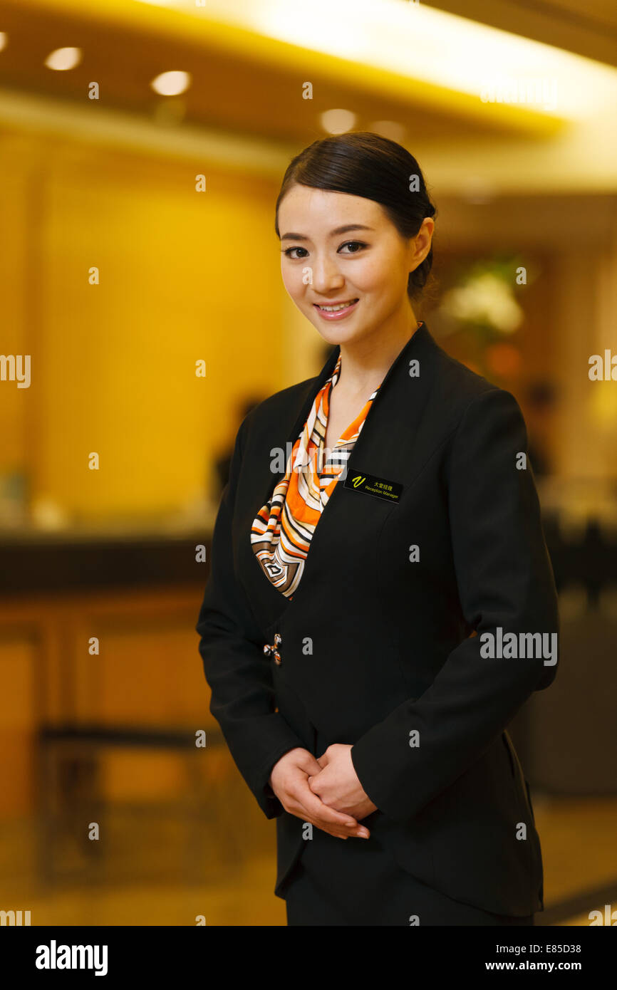 Portrait de serveuse Banque D'Images