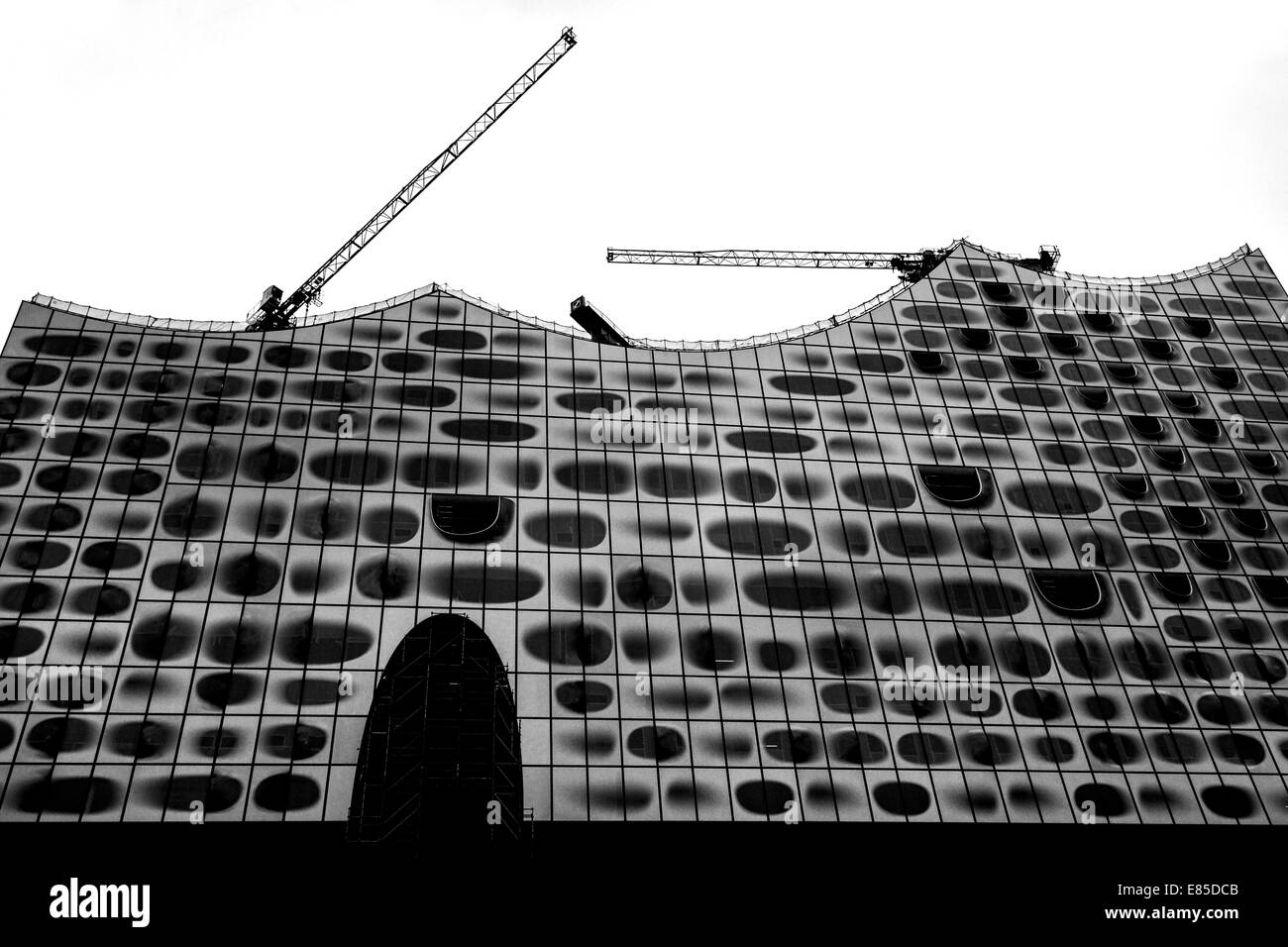 Elbe Philharmonic Hall en construction, Hambourg, Allemagne, Europe. - Septembre 2014 Banque D'Images