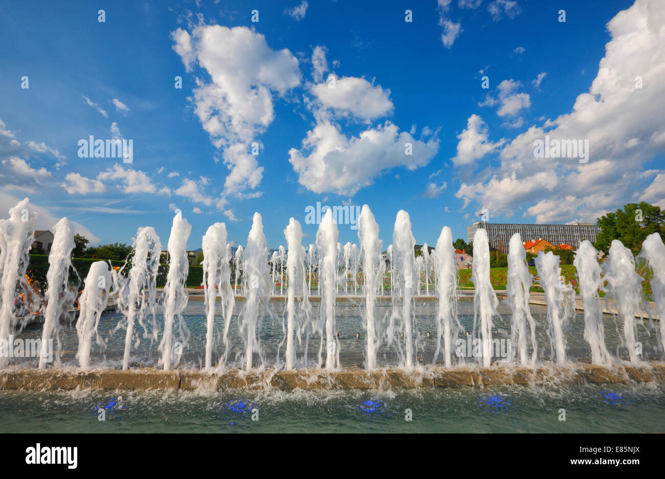 Fontaine de Zagreb Banque D'Images