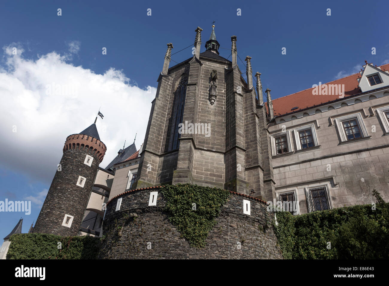 Château de Zleby façade gothique République tchèque Bohême de l'est Banque D'Images