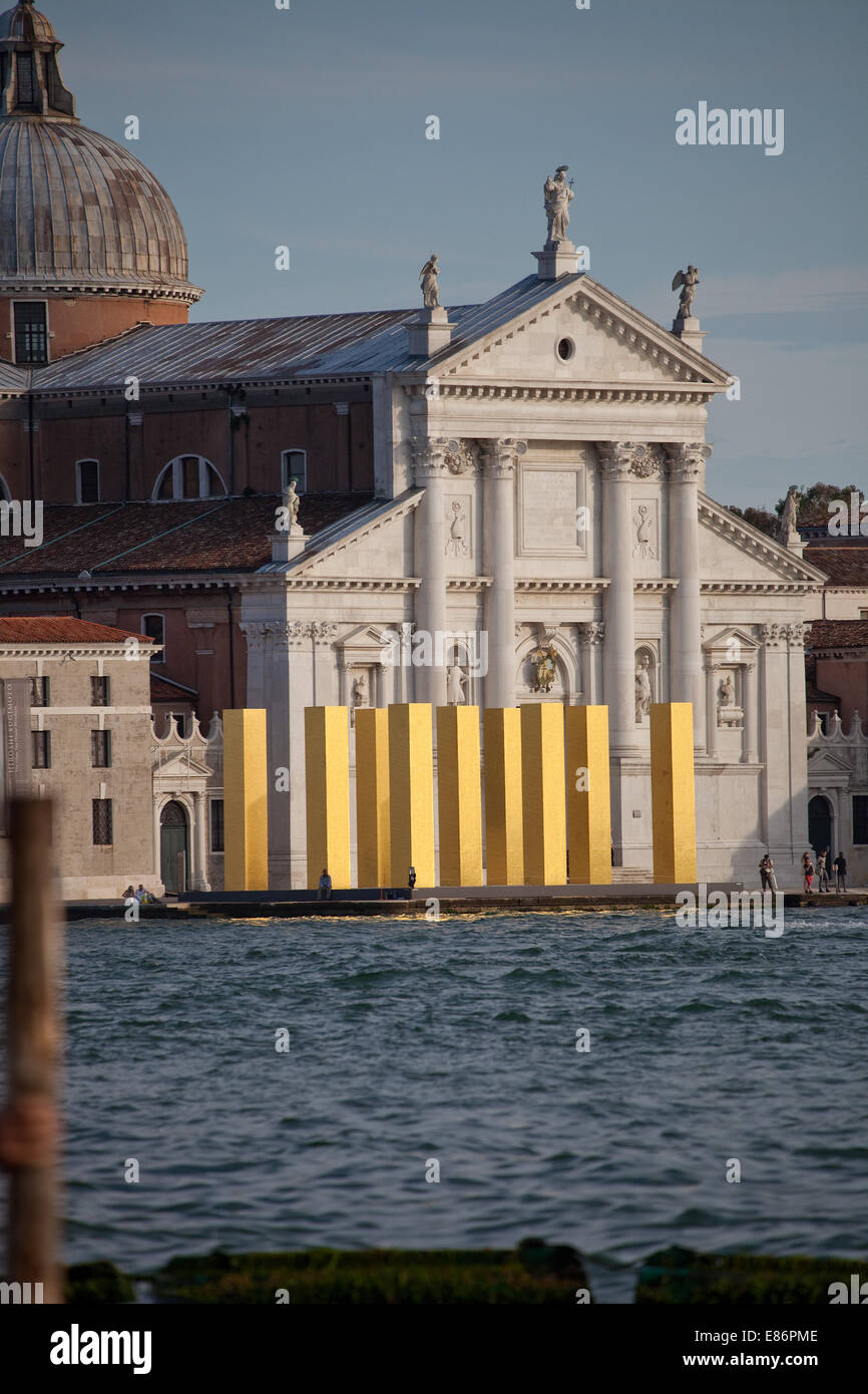 La basilique de San Giorgio Maggiore, sur le Grand Canal, à Venise,Italie. Banque D'Images