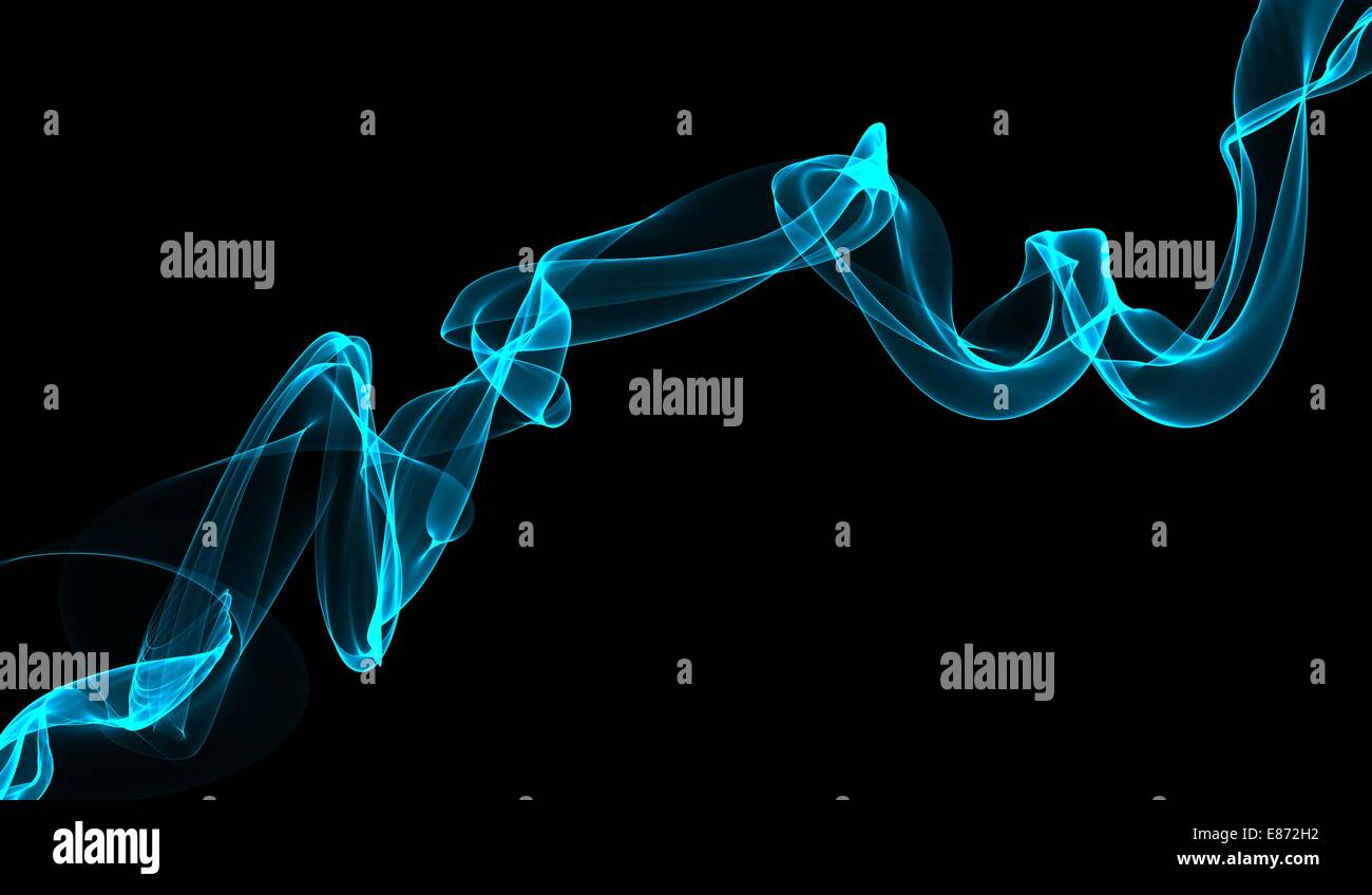 Ligne de fumée noire sur fond d' Banque D'Images