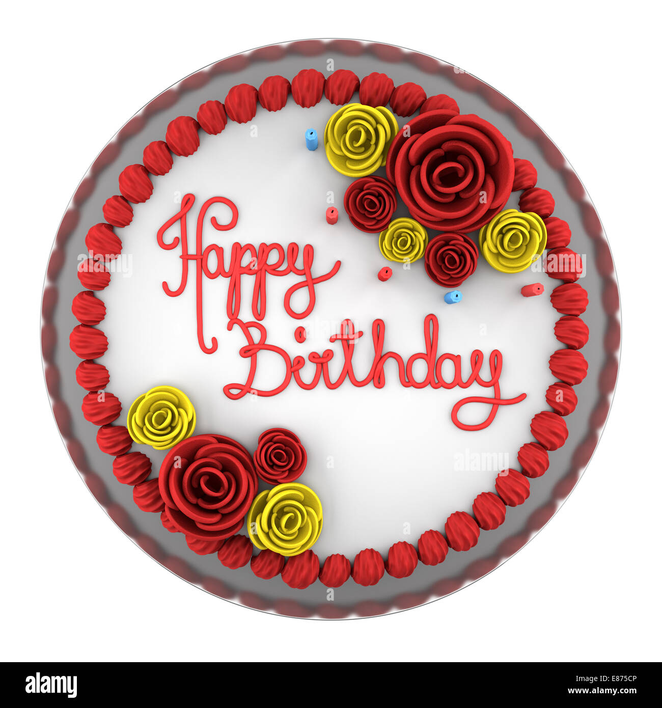 Gâteau d'anniversaire rond Banque de photographies et d'images à haute  résolution - Alamy