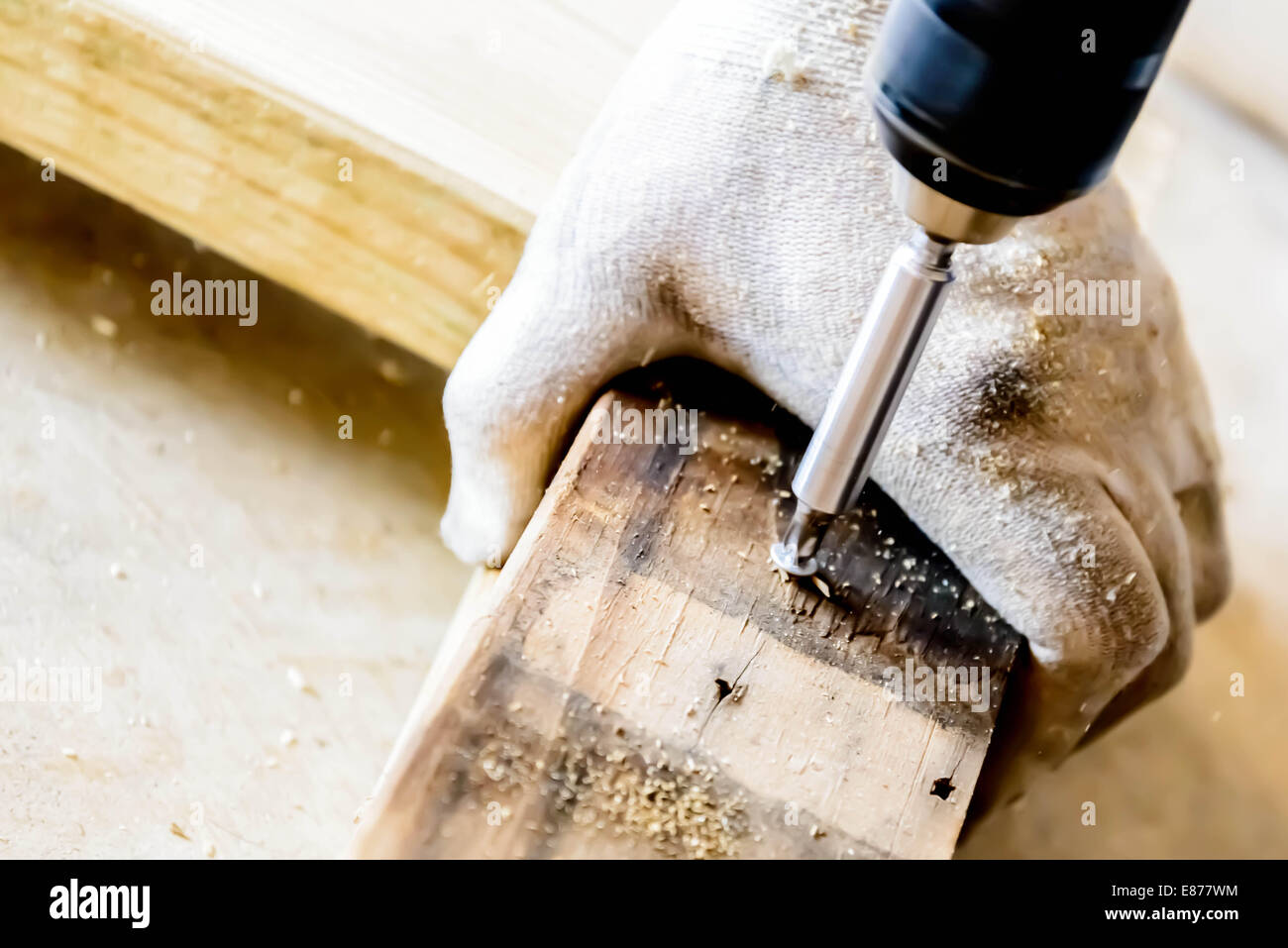 Outils à main et faire le travail du bois projet de construction Banque D'Images