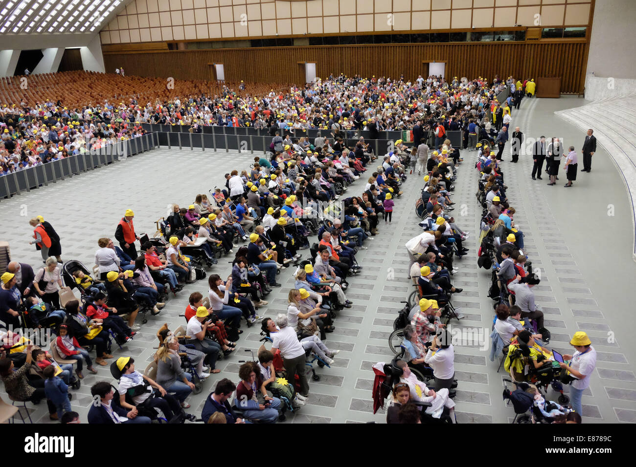 La cité du Vatican. 1er octobre 2014. Le pape François, AUDIENCE GÉNÉRALE Salle Paul VI en crédit : Realy Easy Star/Alamy Live News Banque D'Images