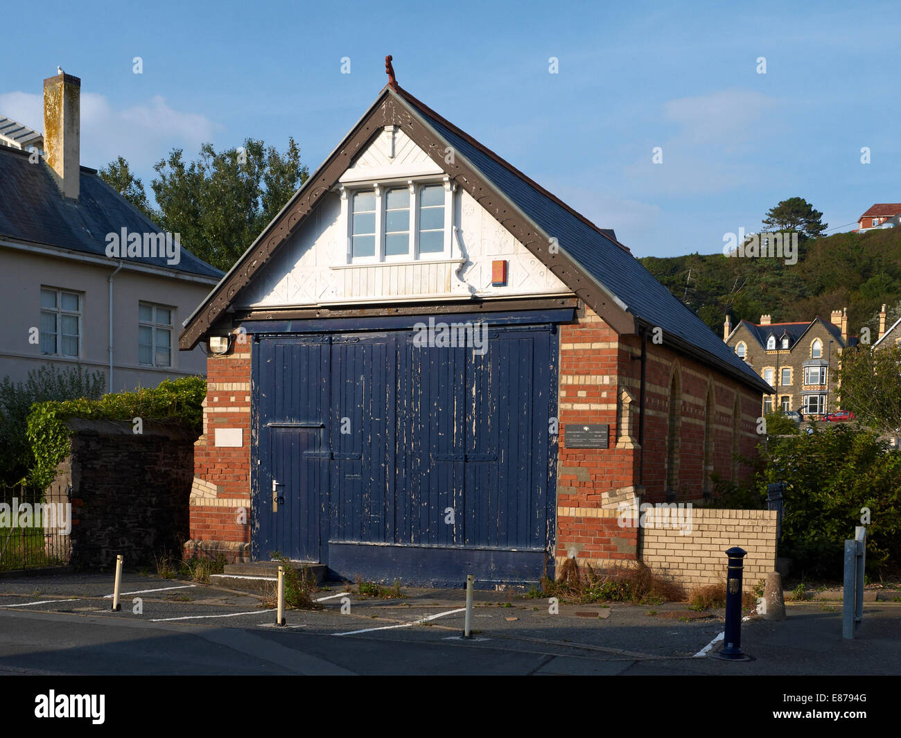 Ancienne station de sauvetage de la RNLI sur Queens Road à Aberystwyth, Ceredigion Pays de Galles UK Banque D'Images