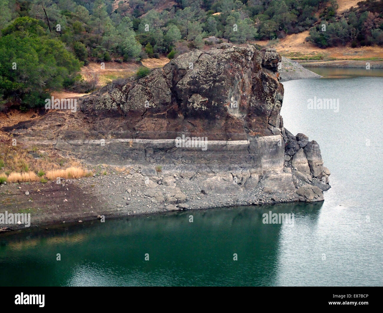 In Berryessa Lake, Californie la sécheresse Banque D'Images