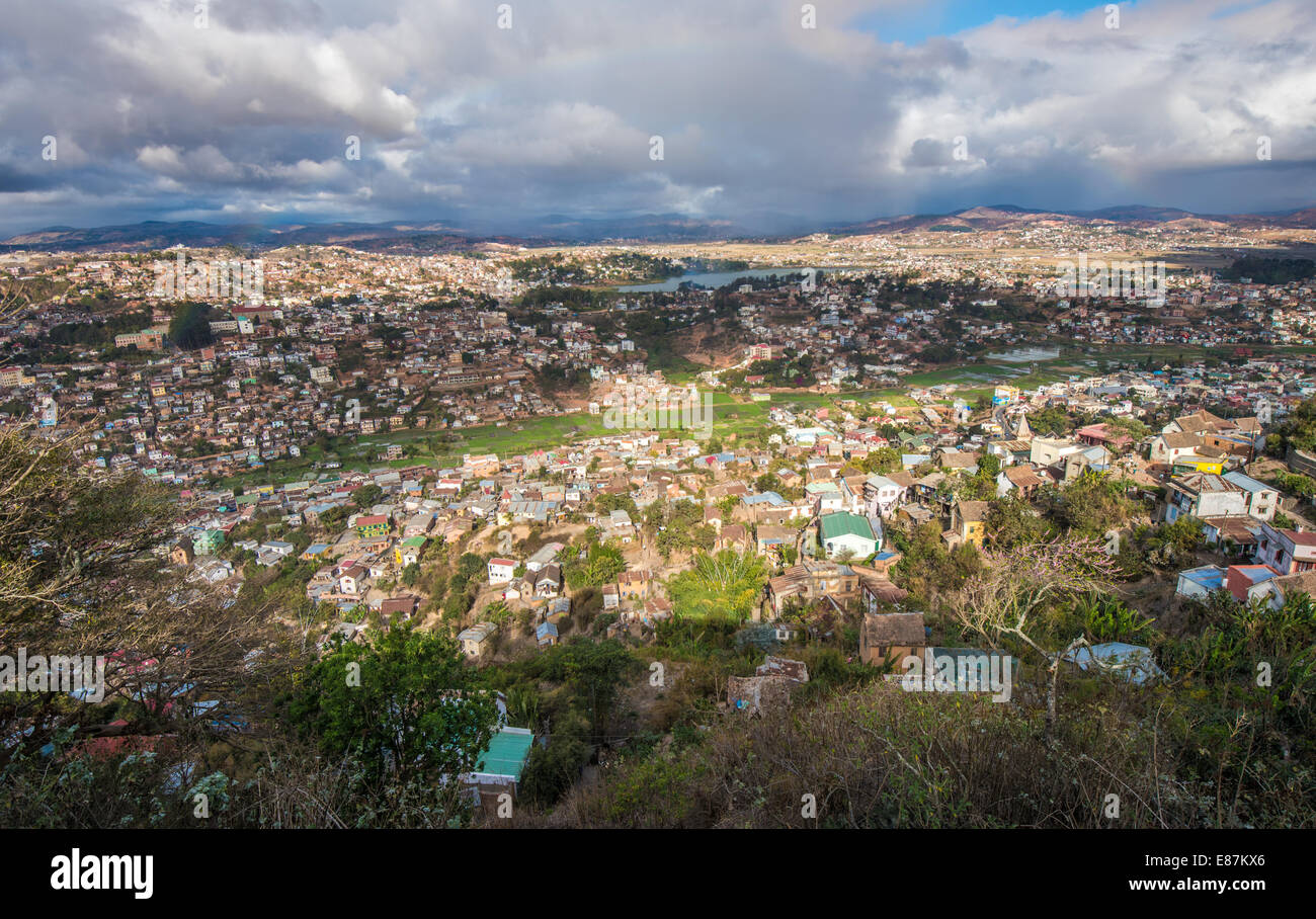 Panorama de la ville d'Antananarivo, capitale de Madagascar Banque D'Images