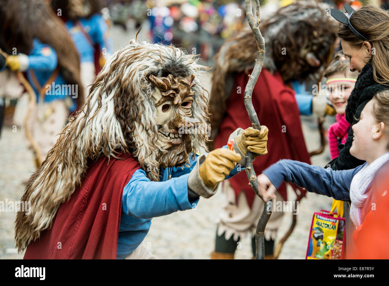 Défilé de carnaval sur lundi, Freiburg im Breisgau, Forêt Noire, Bade-Wurtemberg, Allemagne Banque D'Images