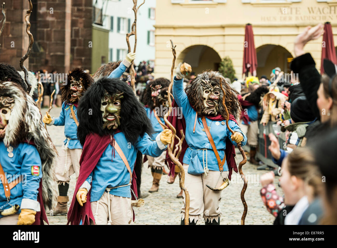 Défilé de carnaval sur lundi, Freiburg im Breisgau, Forêt Noire, Bade-Wurtemberg, Allemagne Banque D'Images