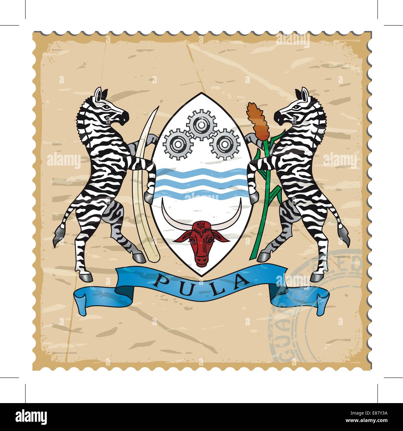 Blason du botswana Banque d'images vectorielles Alamy