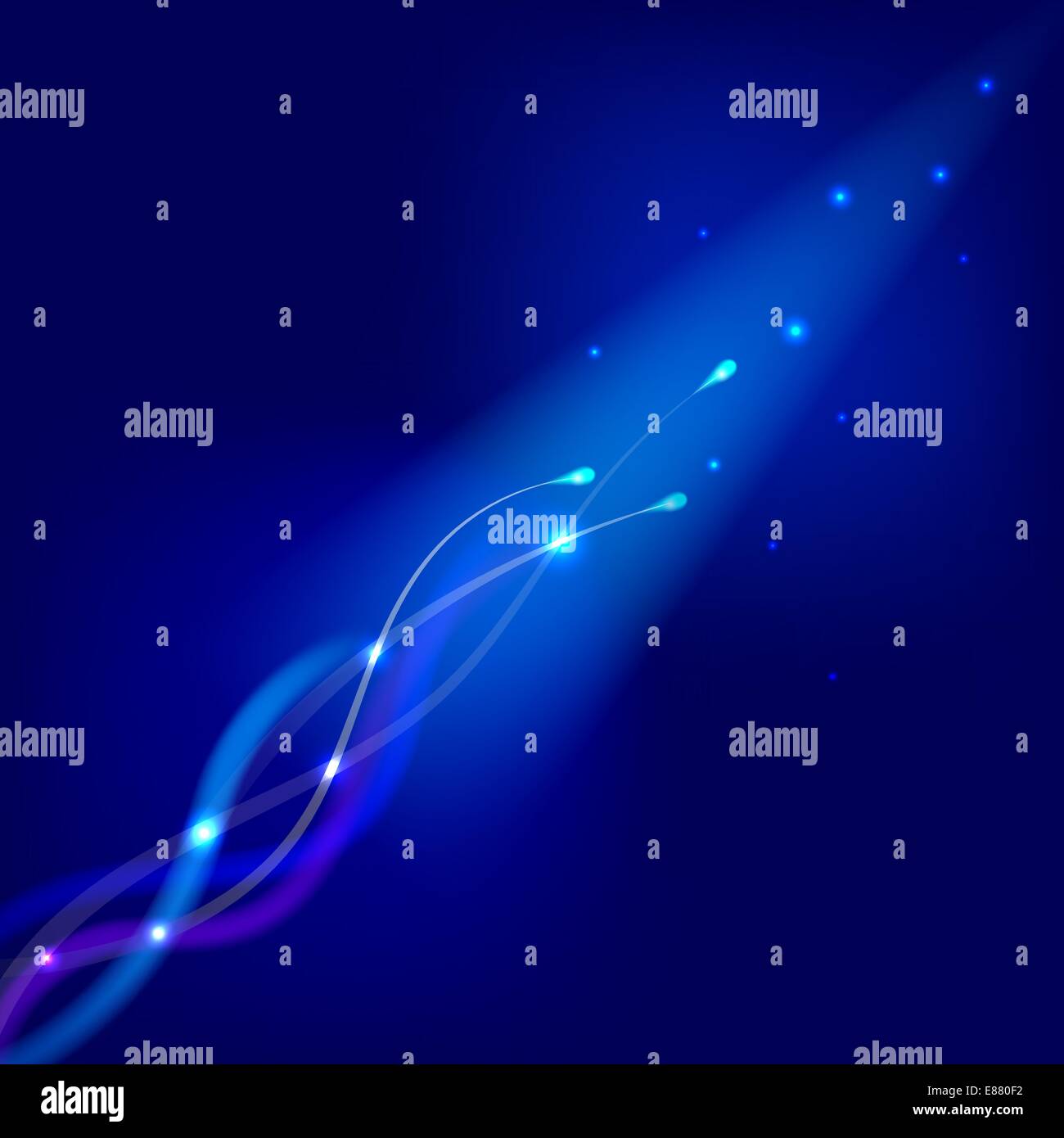 Résumé fond bleu avec des éléments lumineux Illustration de Vecteur