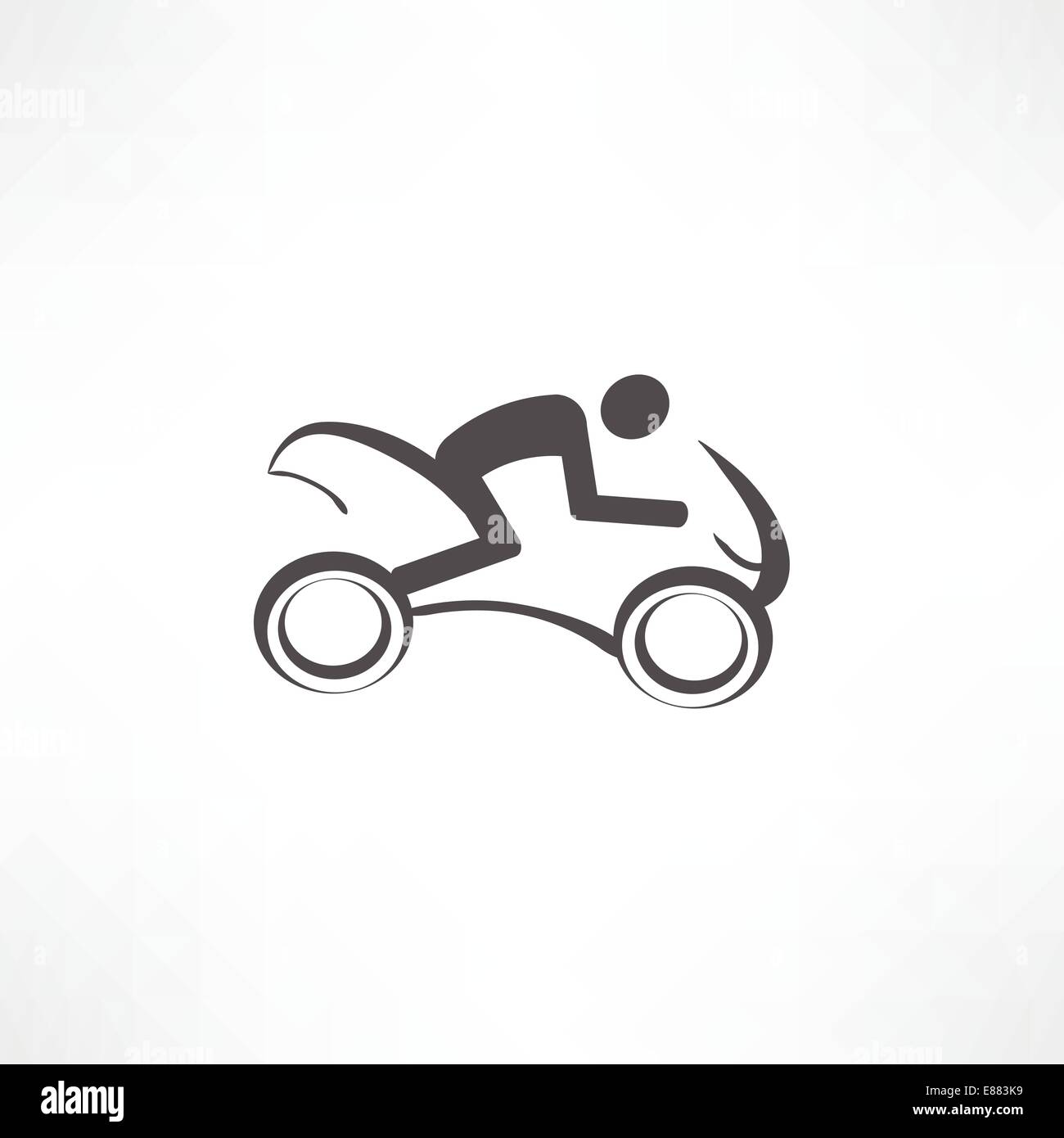 Icône motocycliste Illustration de Vecteur