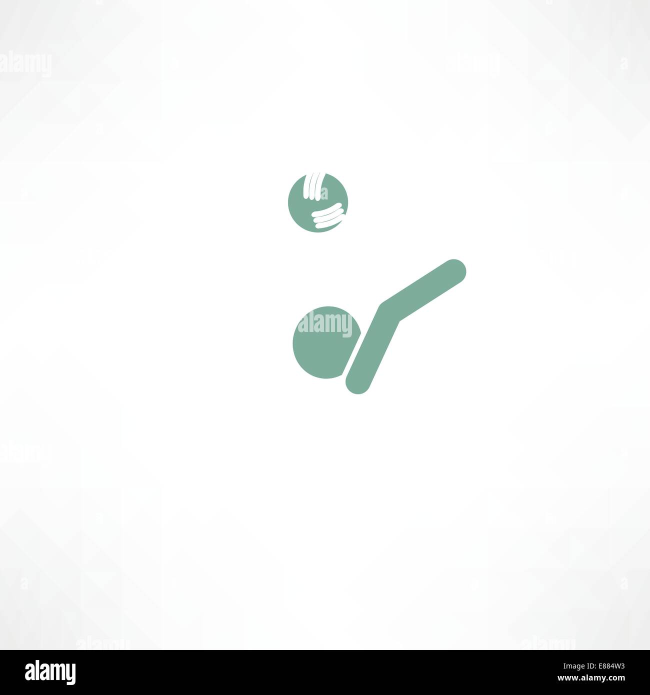 L'icône de joueur de volley-ball Illustration de Vecteur