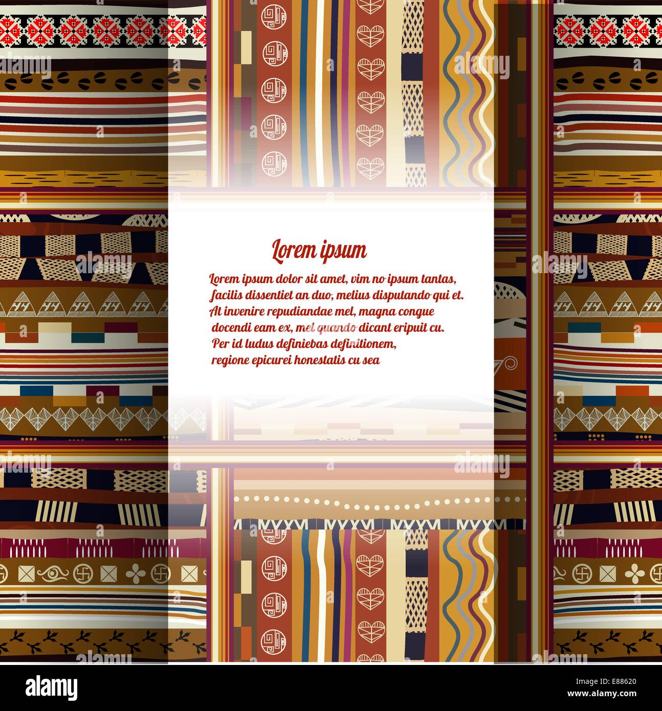 Arrière-plan avec des motifs africains. eps10 Illustration de Vecteur
