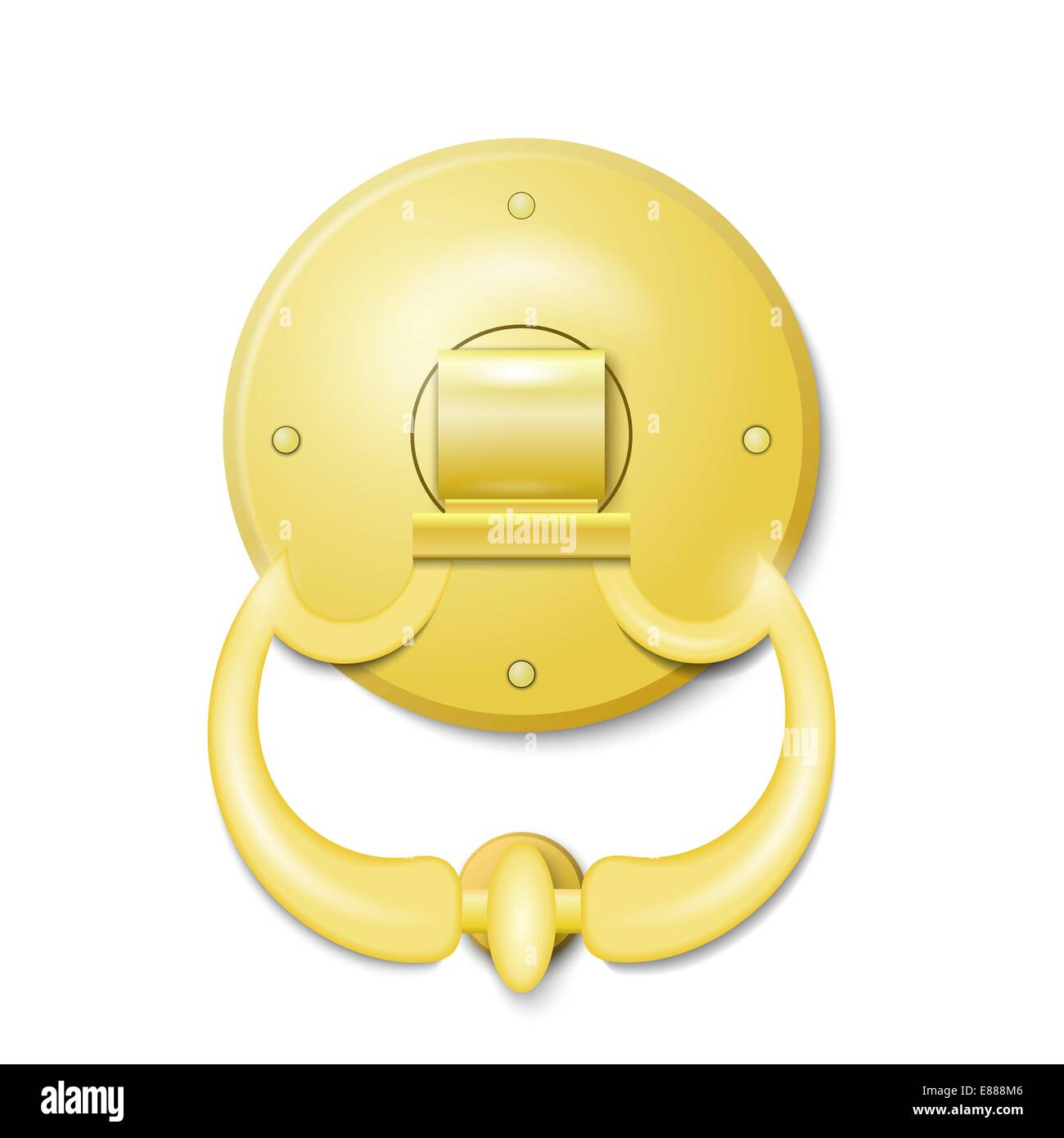 Golden door knocker Illustration de Vecteur