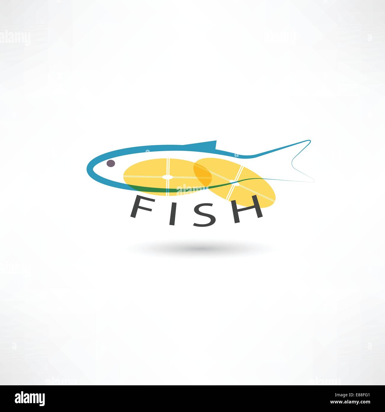 Icône de poisson Illustration de Vecteur