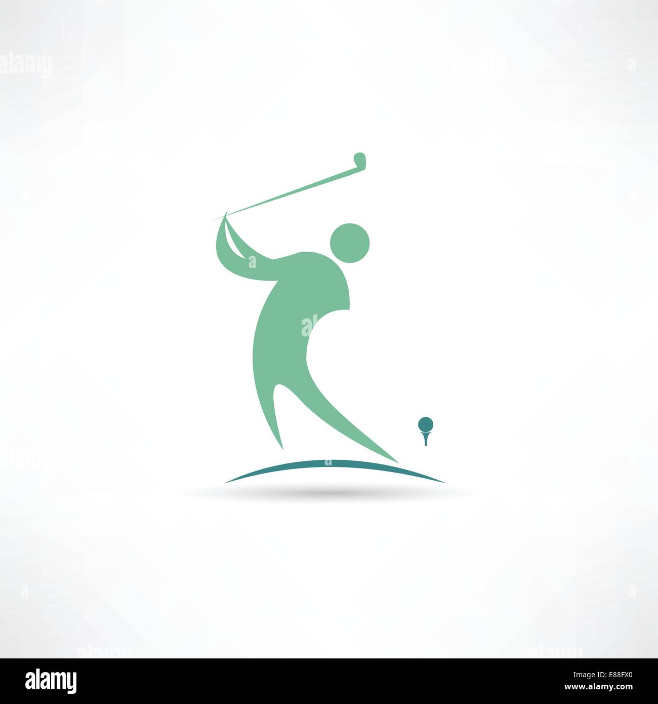 Man playing golf d'icône Illustration de Vecteur