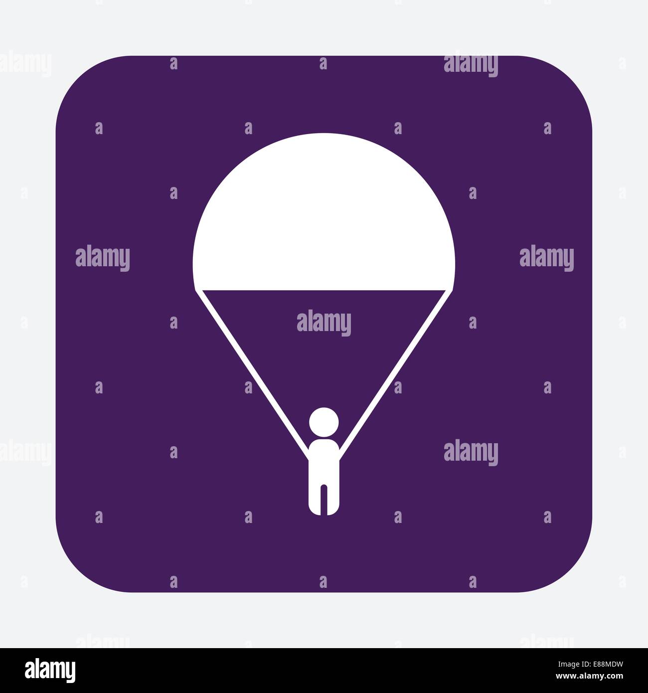 L'homme sur un parachute Illustration de Vecteur