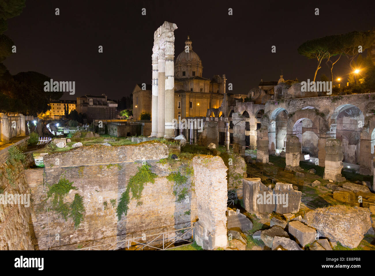 Vestiges romains à Rome, Forum Banque D'Images
