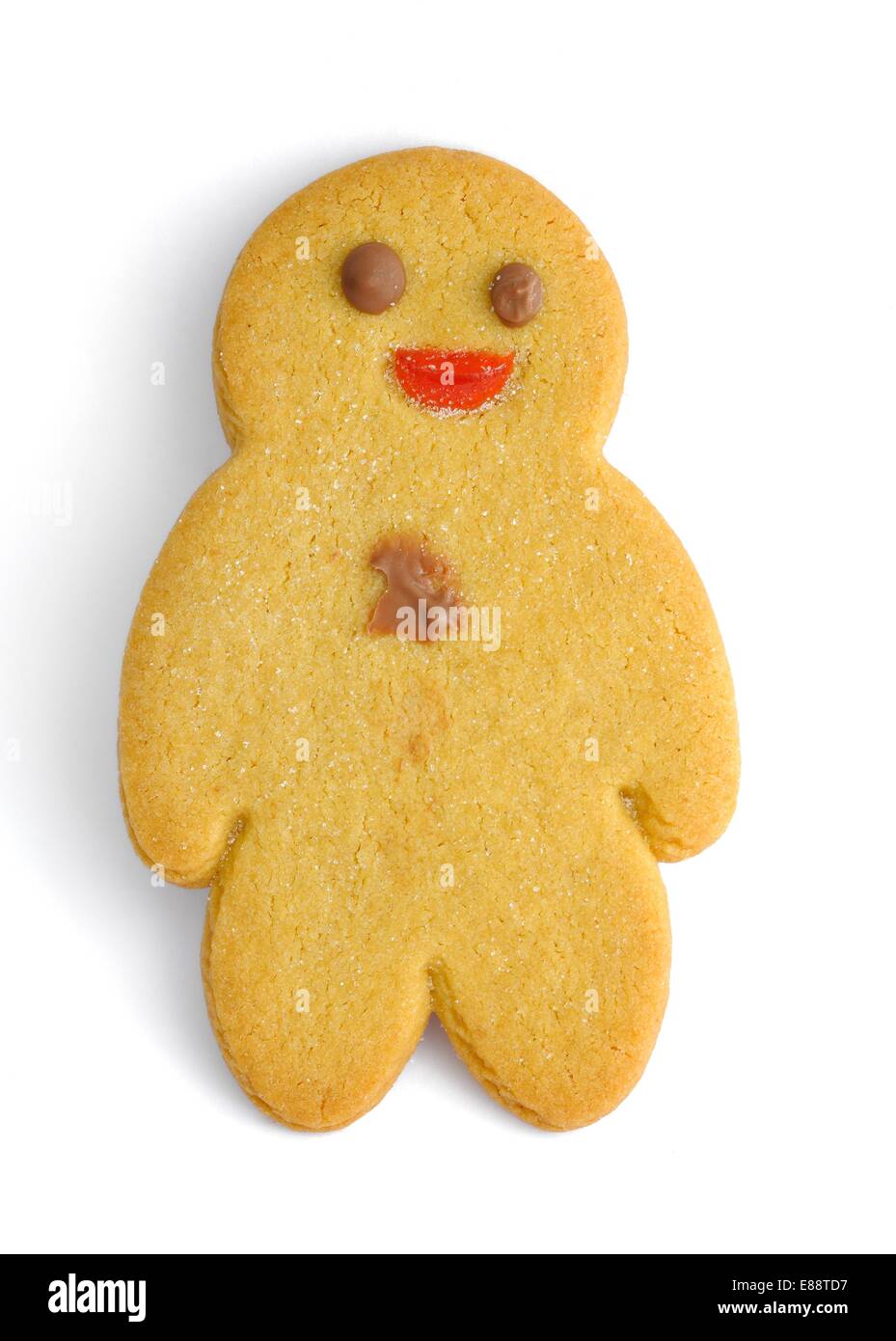 Gingerbread Man on a white background studio Banque D'Images