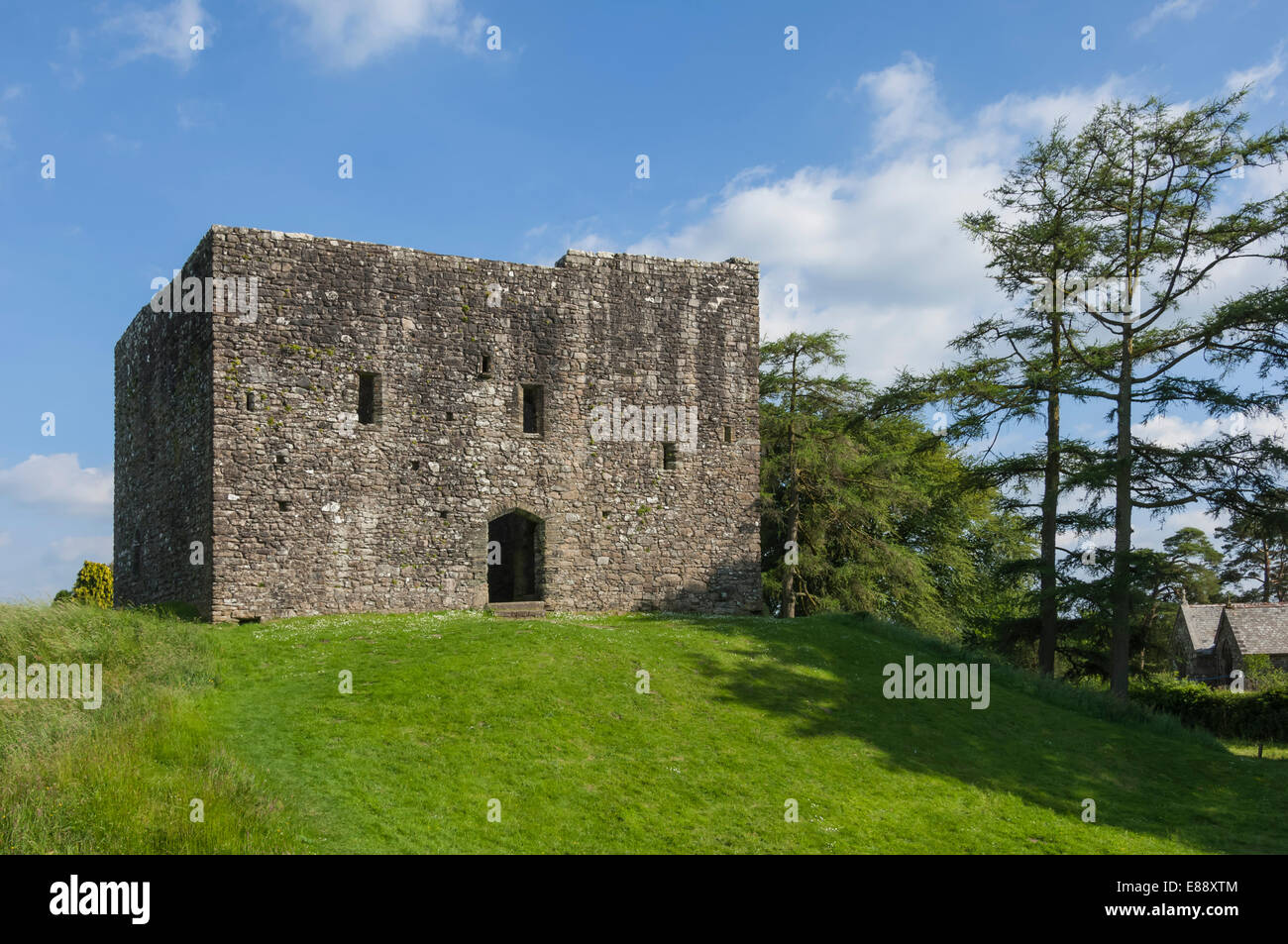 Le 13e siècle b-3660 château, construit comme une prison, Devon, Angleterre, Royaume-Uni, Europe Banque D'Images