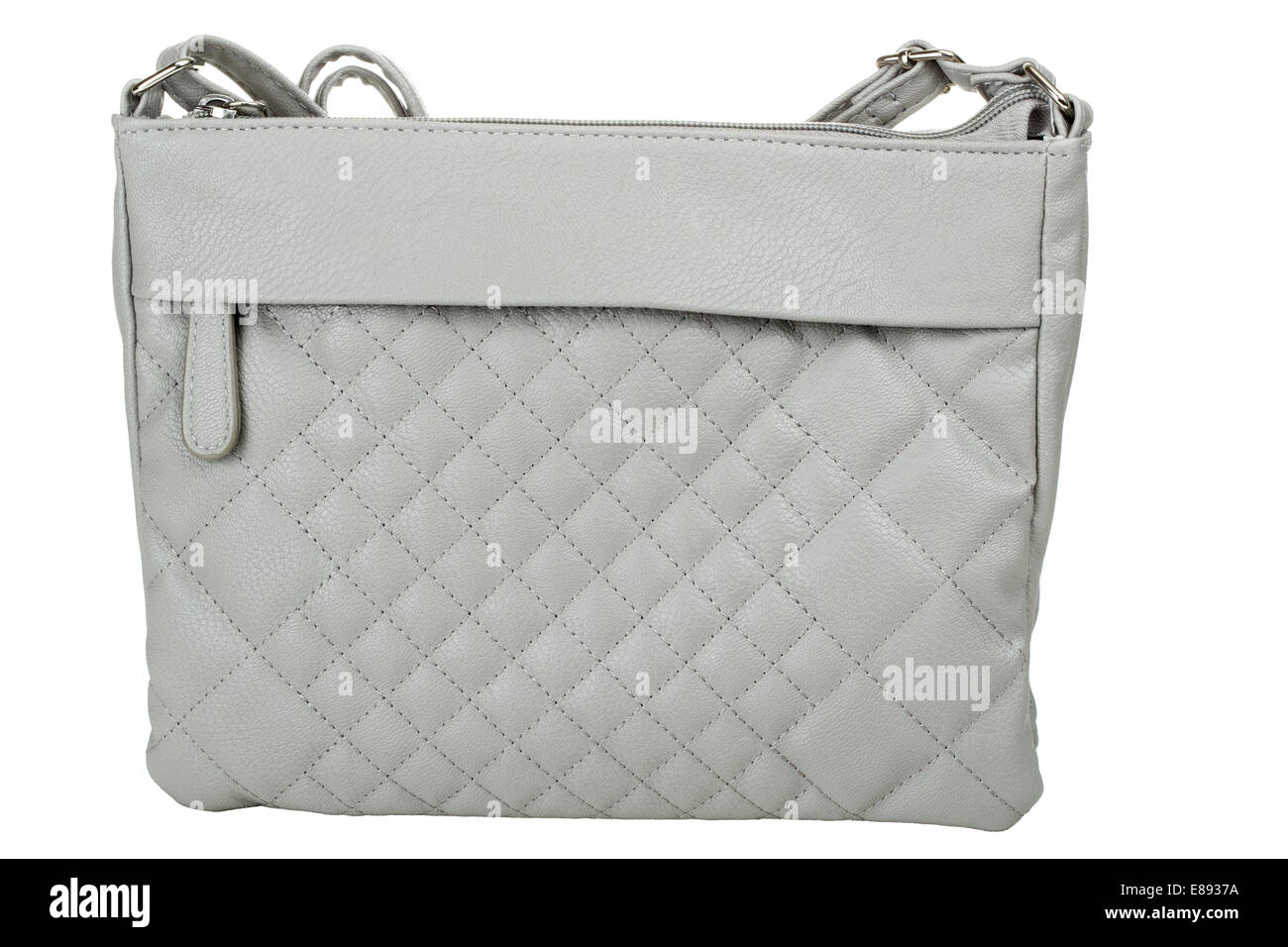 Les femmes gris bag isolated over white background Banque D'Images