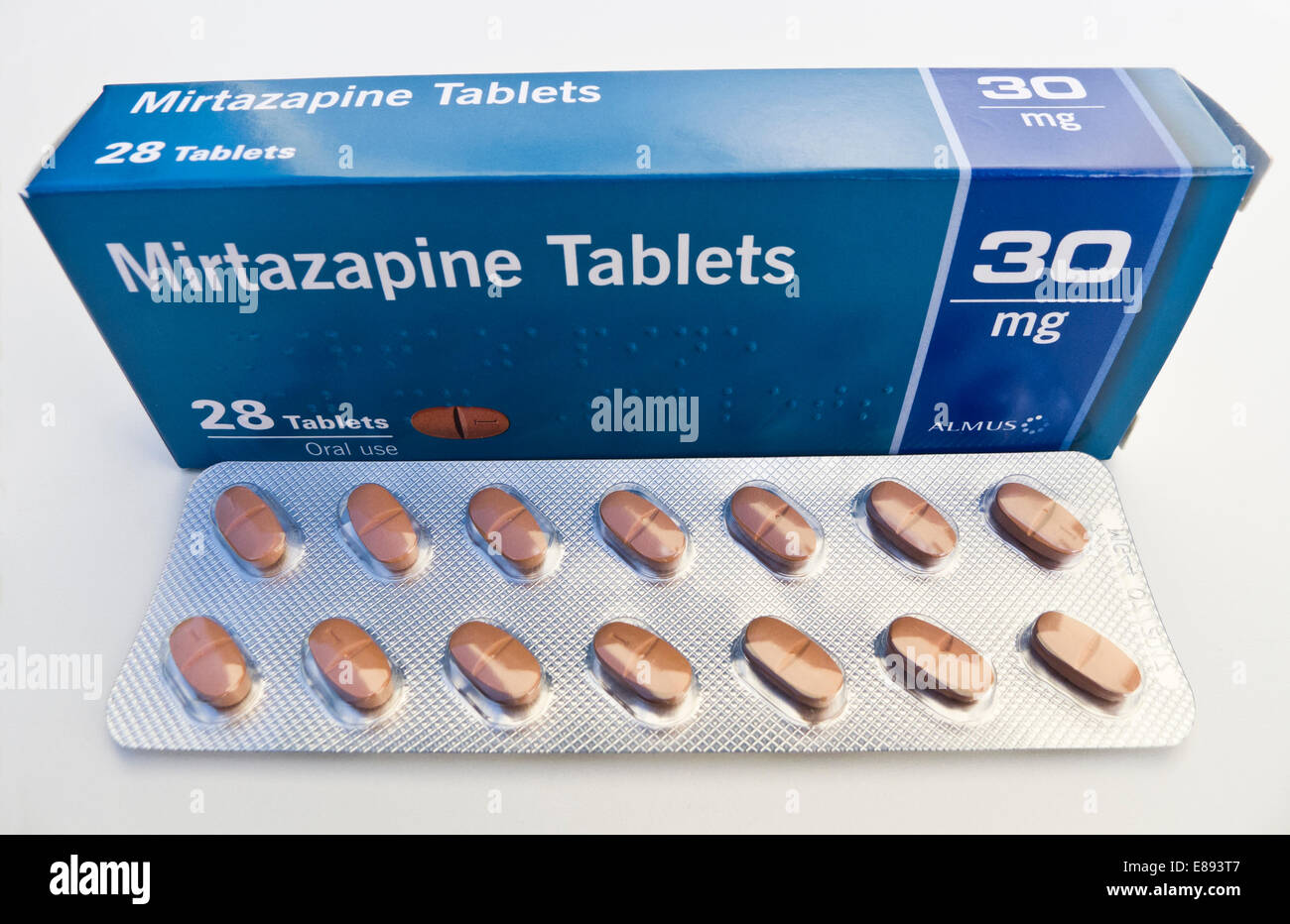 Mirtazapine 30 mg comprim photo stock alamy