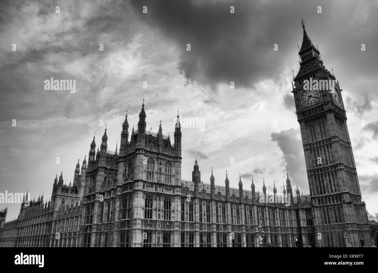 Paysage de Londres Big Ben gothique Banque D'Images
