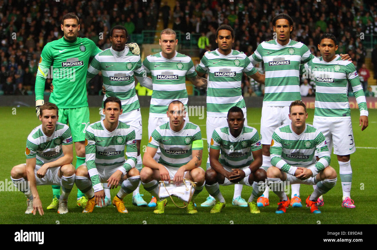 Glasgow, Ecosse. 2Nd Oct, 2014. L'UEFA Europa League. Celtic contre GNK Dinamo Zagreb. Match pré celtique lineup : Action Crédit Plus Sport/Alamy Live News Banque D'Images