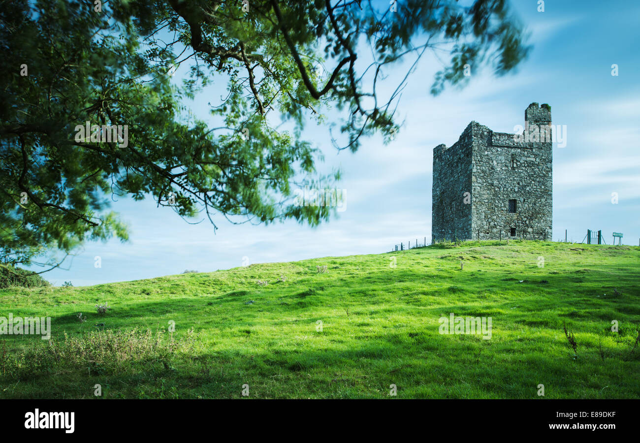 Audley's Castle, Strangford Banque D'Images