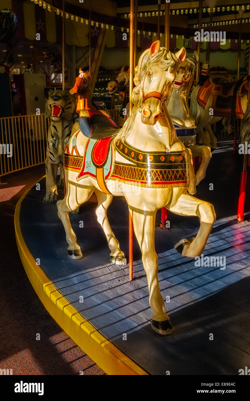 Seaside Heights Casino Pier Carrousel. Banque D'Images