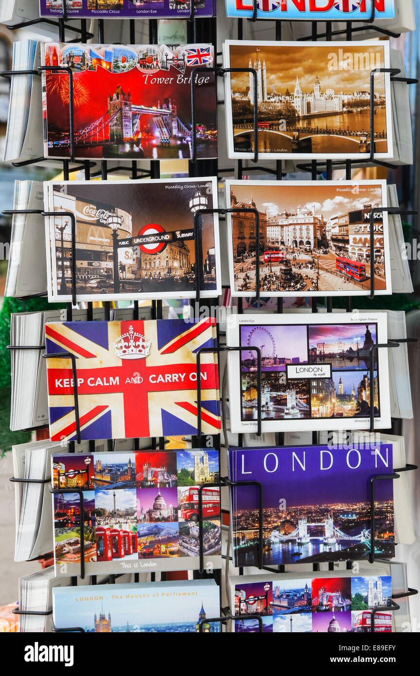 Porte-carte postale de Londres Angleterre Royaume-Uni UK Banque D'Images