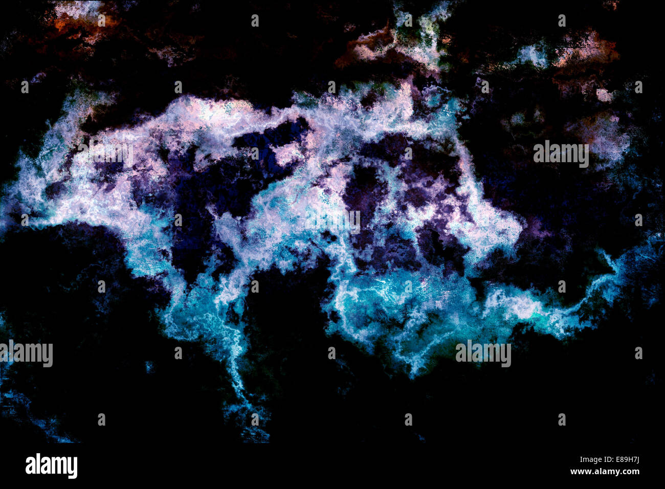 The futuristic background, fond noir avec des taches de couleur Banque D'Images