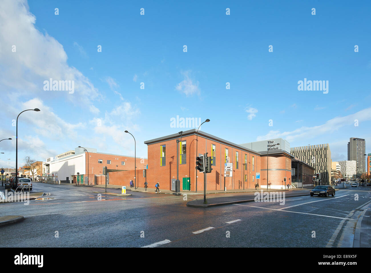 Le marché de Moor, Sheffield, Royaume-Uni. Architecte : Leslie Jones l'Architecture, 2014. Banque D'Images