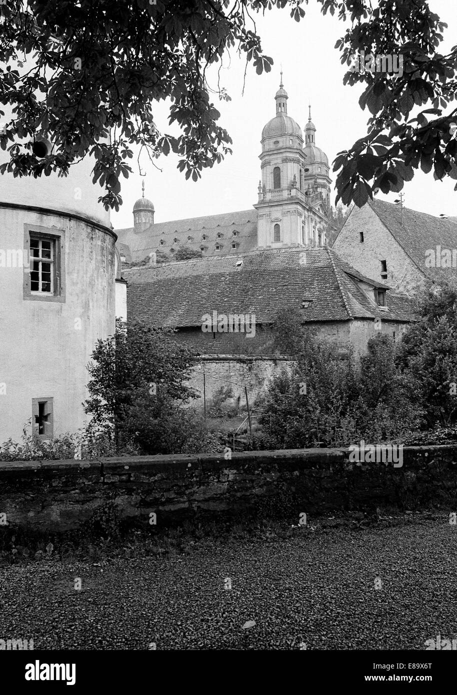 Achtziger Jahre, Zisterzienserabtei und Klosterkirche Sankt Joseph dans Schoental dans Hohenlohe, Bade-Wurtemberg Banque D'Images