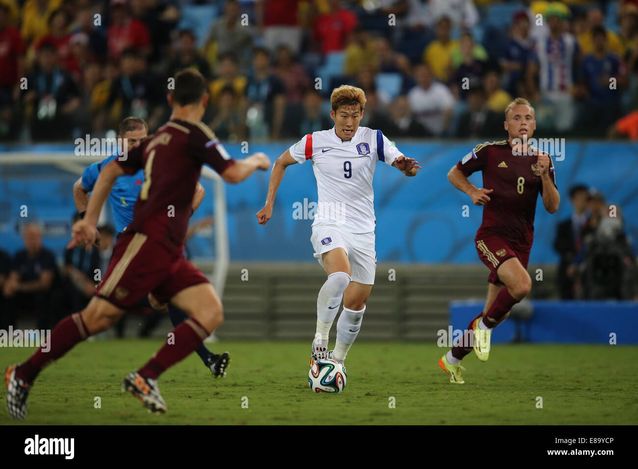 Son Heungmin de Corée République. La Corée du Sud, la Russie v match de groupe. Coupe du Monde de la FIFA, Brésil 2014. Arena Pantanal Cuiaba. 17 juin 20 Banque D'Images