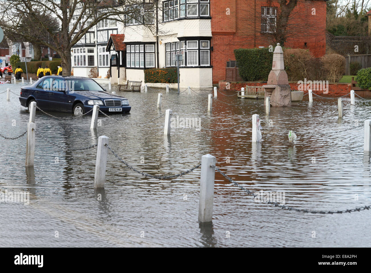 Les inondations de Datchet, Berkshire, UK 2014 Banque D'Images