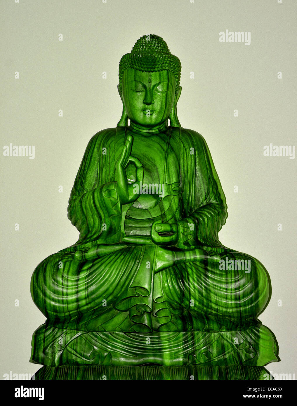 Bouddha assis vert Banque D'Images