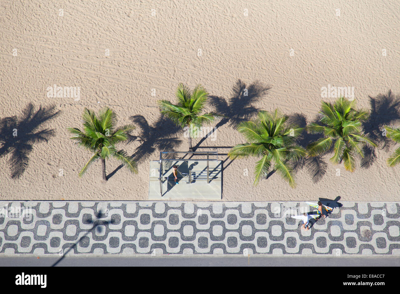 Vue aérienne de la plage d'Ipanema, Rio de Janeiro, Brésil Banque D'Images