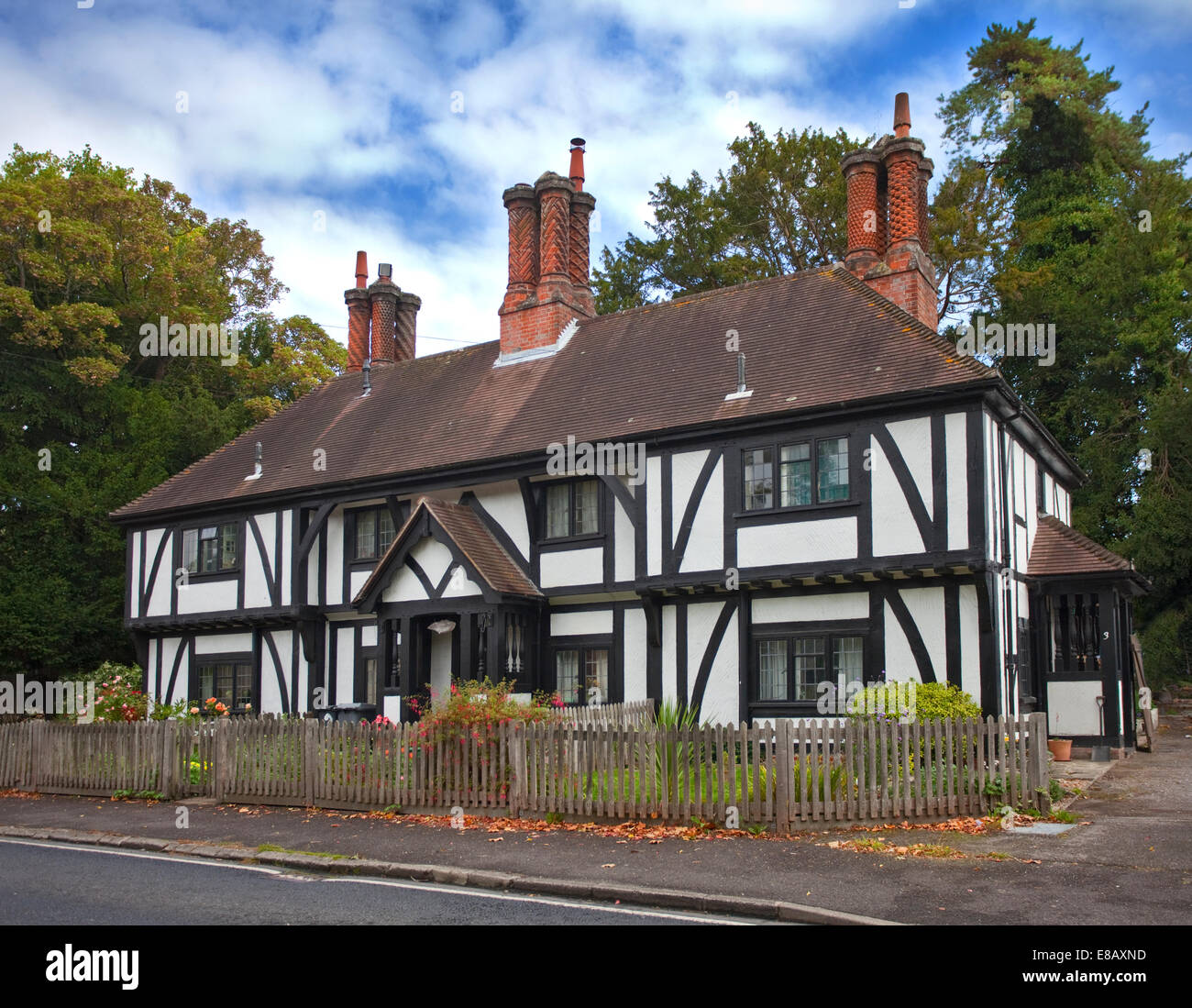 Tudor Cottage, Hursley, Hampshire, Angleterre Banque D'Images