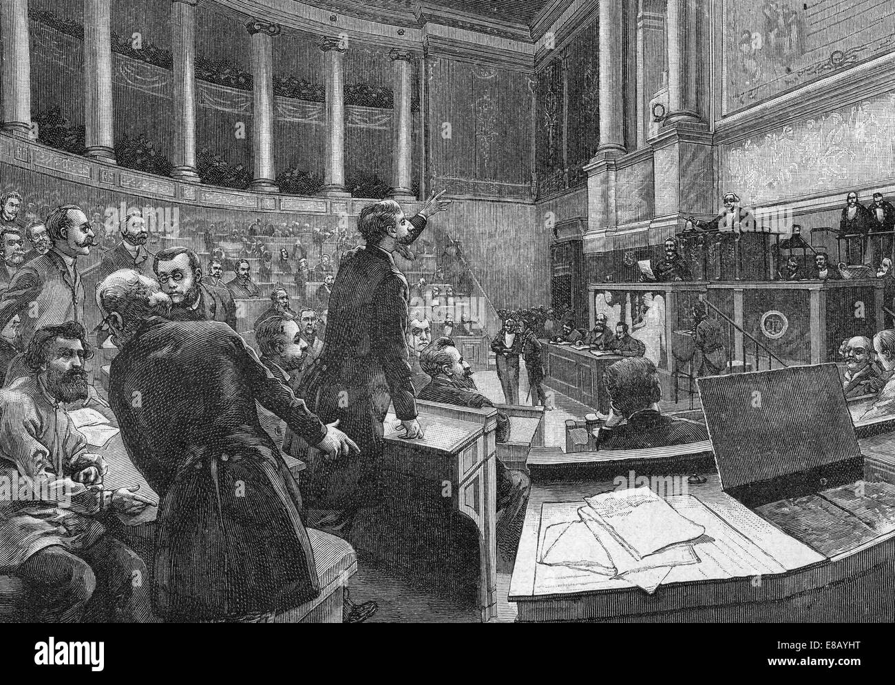 Chambre des députés, Paris, en 1873 Photo Stock - Alamy