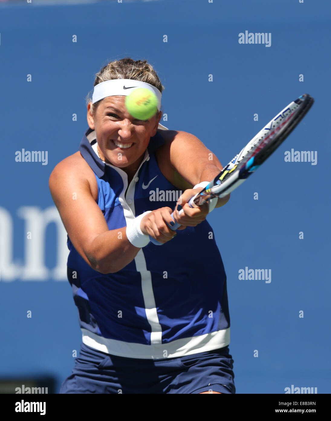 Victoria Azarenka (BLR) en action à l'US Open Championships 2014 à New York,USA. Banque D'Images