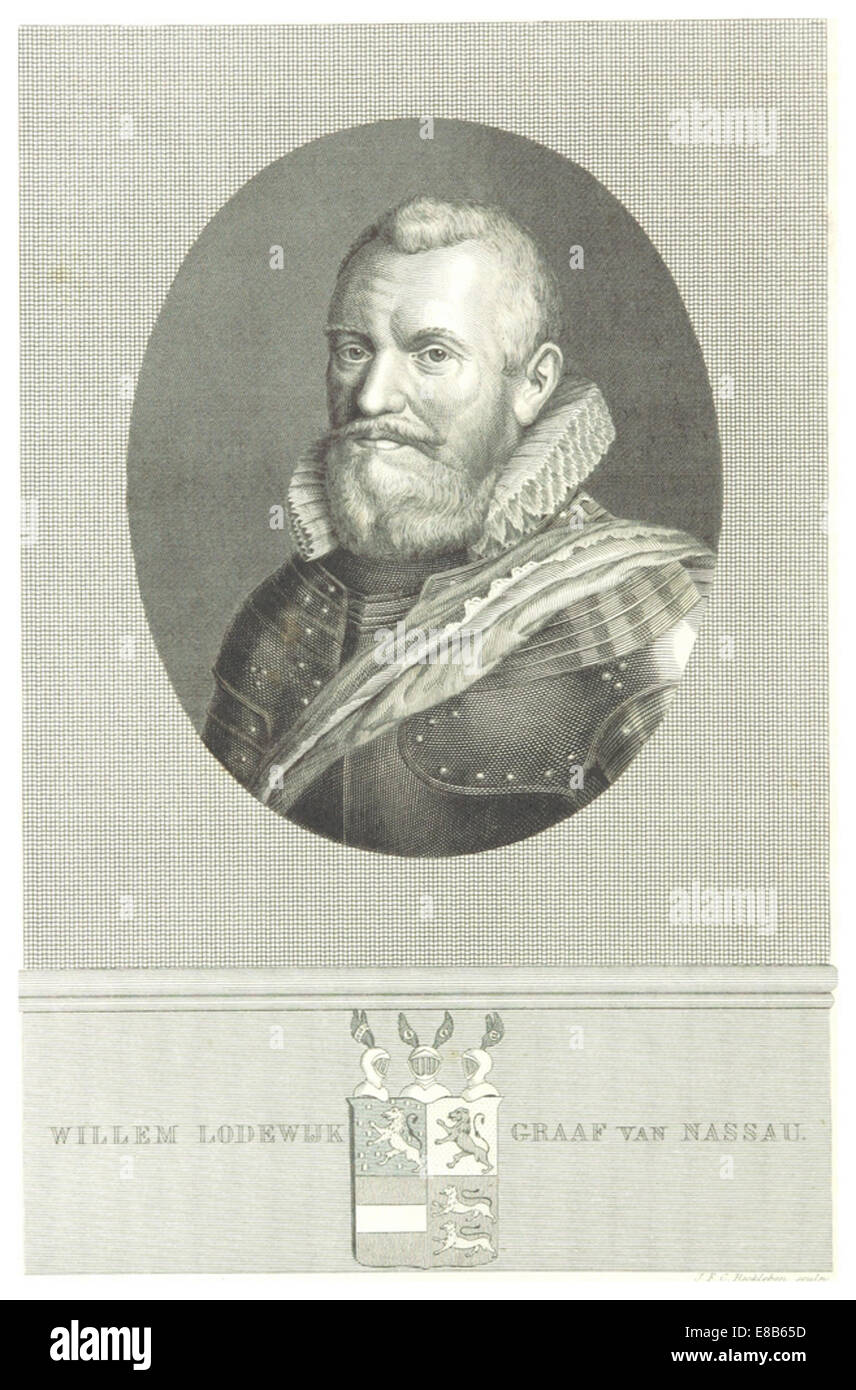 Cette illustration de 1908 par Arend représente Willem Lodewijk, comte de Nassau, capturant son importance historique en tant que noble figure de l'histoire européenne. Banque D'Images